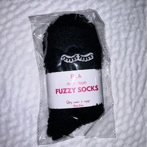 PLA fuzzy socks black NWT